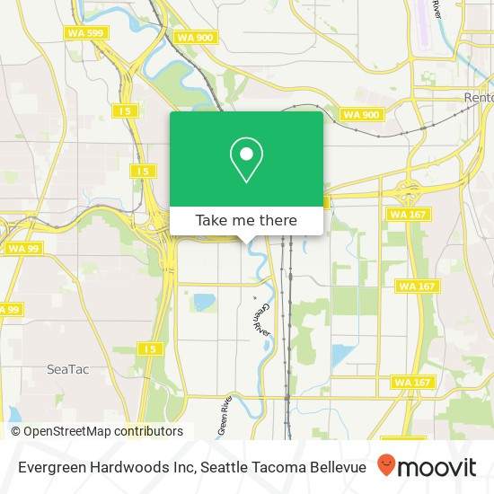 Evergreen Hardwoods Inc map