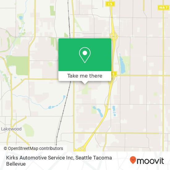 Mapa de Kirks Automotive Service Inc