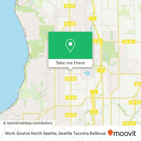 Mapa de Work Source North Seattle