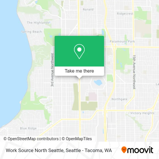 Mapa de Work Source North Seattle