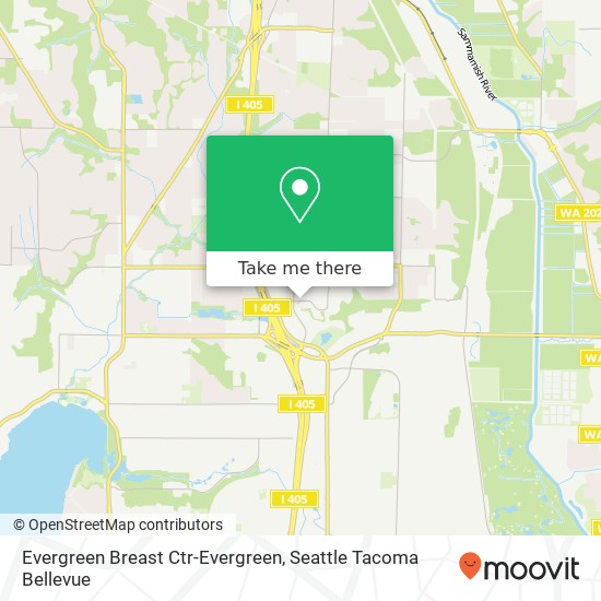 Evergreen Breast Ctr-Evergreen map