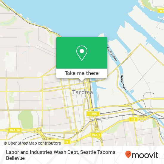 Labor and Industries Wash Dept map