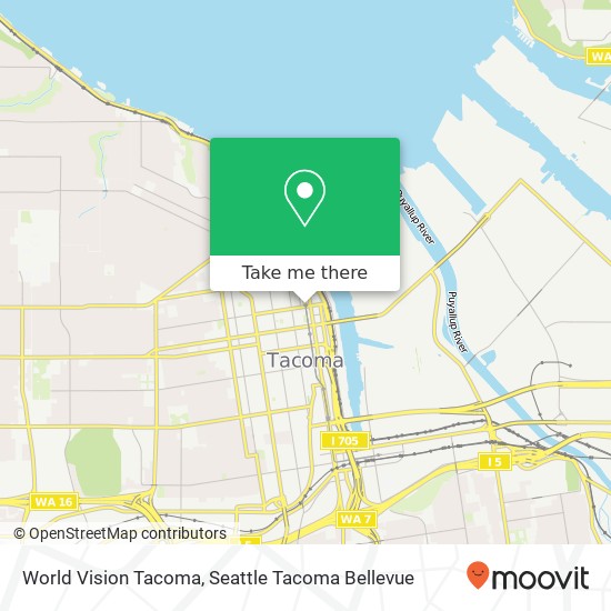 Mapa de World Vision Tacoma