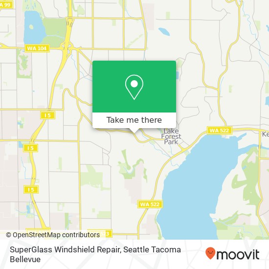 SuperGlass Windshield Repair map