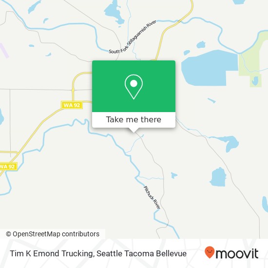 Tim K Emond Trucking map