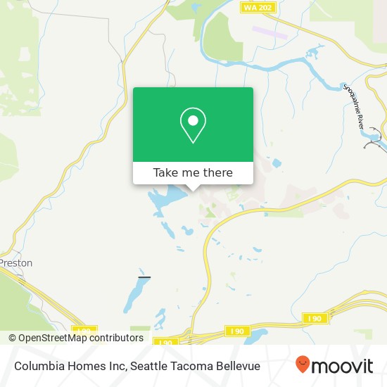 Columbia Homes Inc map