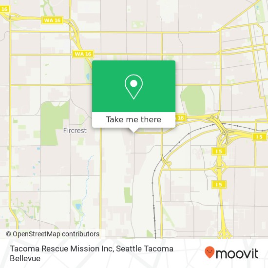 Mapa de Tacoma Rescue Mission Inc