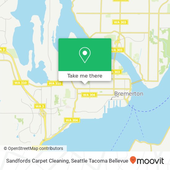 Sandfords Carpet Cleaning map