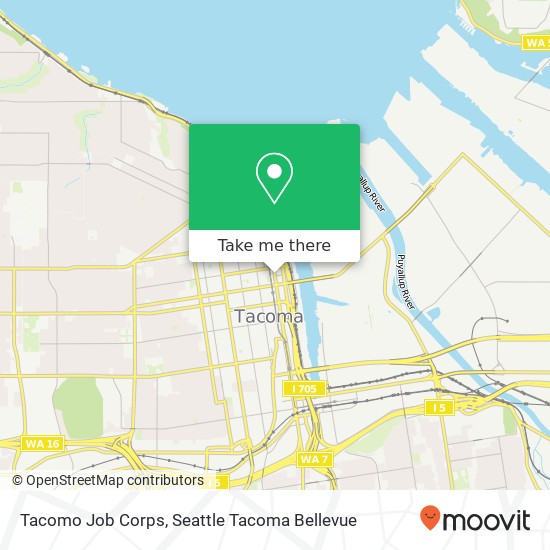 Tacomo Job Corps map