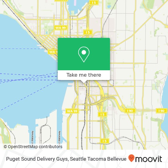 Puget Sound Delivery Guys map