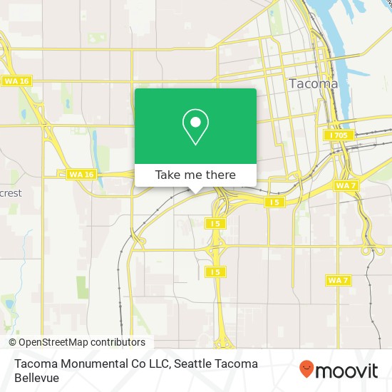 Mapa de Tacoma Monumental Co LLC
