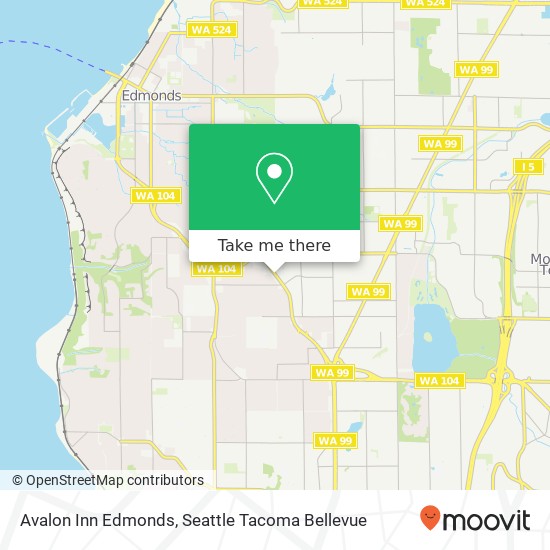 Avalon Inn Edmonds map