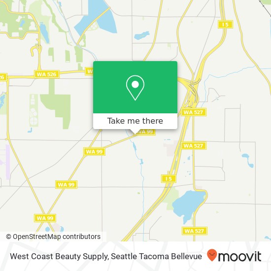 Mapa de West Coast Beauty Supply