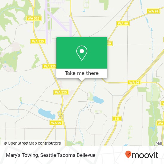 Mary's Towing map