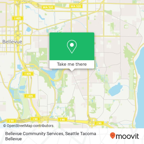 Bellevue Community Services map