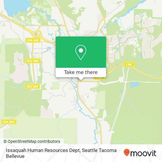 Issaquah Human Resources Dept map