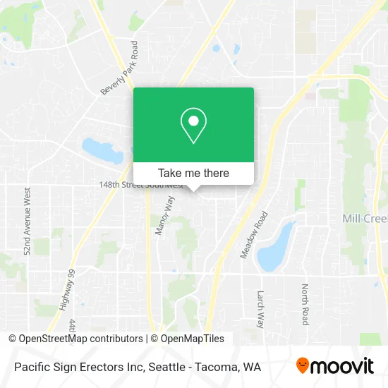 Mapa de Pacific Sign Erectors Inc