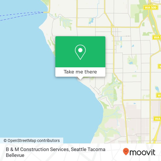 B & M Construction Services map