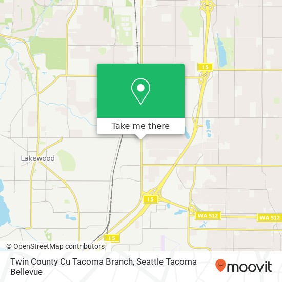 Mapa de Twin County Cu Tacoma Branch