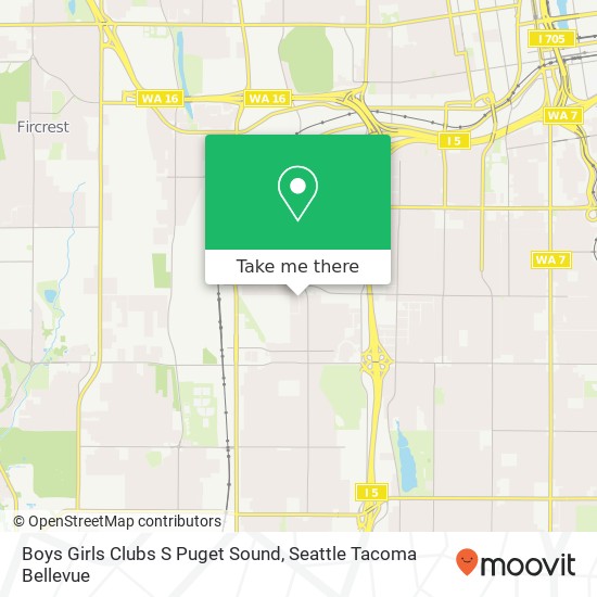 Mapa de Boys Girls Clubs S Puget Sound