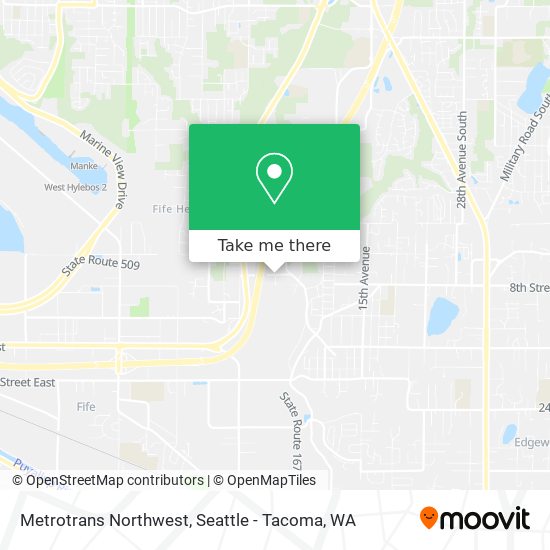 Mapa de Metrotrans Northwest