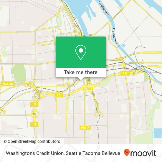 Washingtons Credit Union map