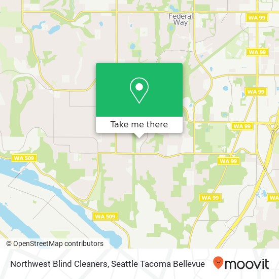 Northwest Blind Cleaners map