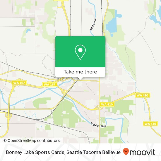 Bonney Lake Sports Cards map