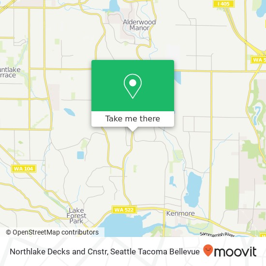 Northlake Decks and Cnstr map