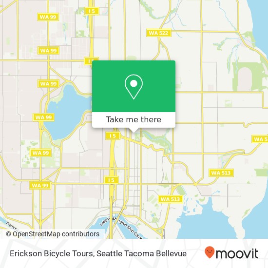 Mapa de Erickson Bicycle Tours