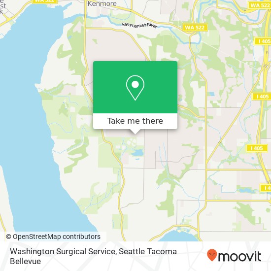 Mapa de Washington Surgical Service