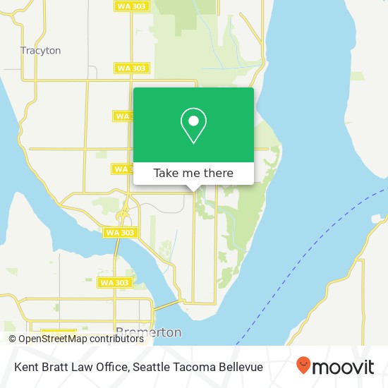 Kent Bratt Law Office map