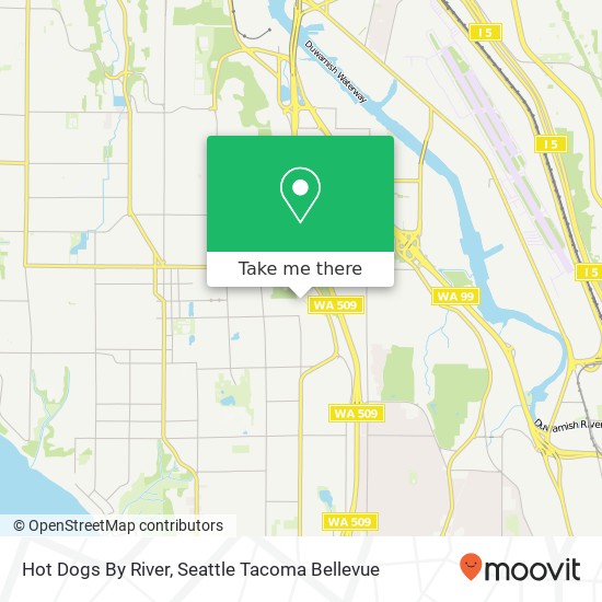Mapa de Hot Dogs By River