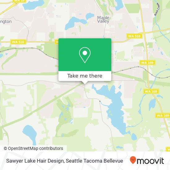 Sawyer Lake Hair Design map