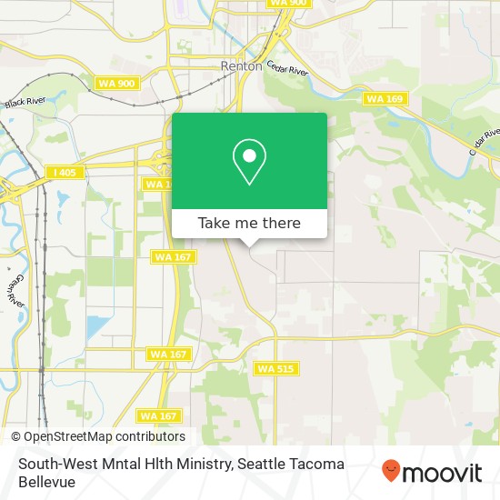 Mapa de South-West Mntal Hlth Ministry