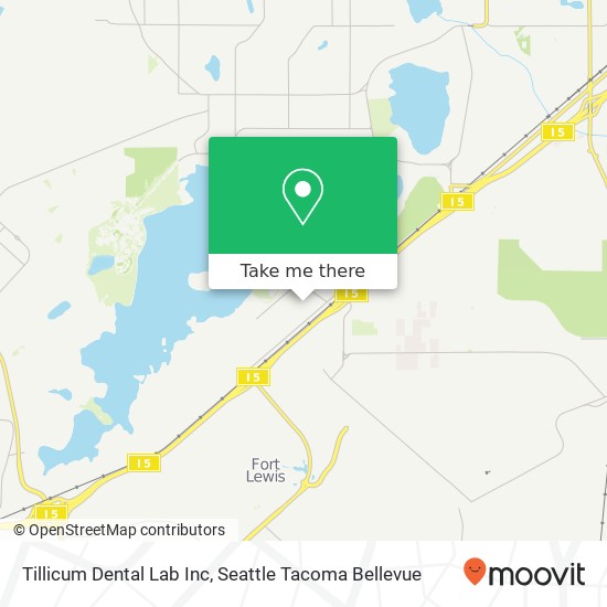 Mapa de Tillicum Dental Lab Inc