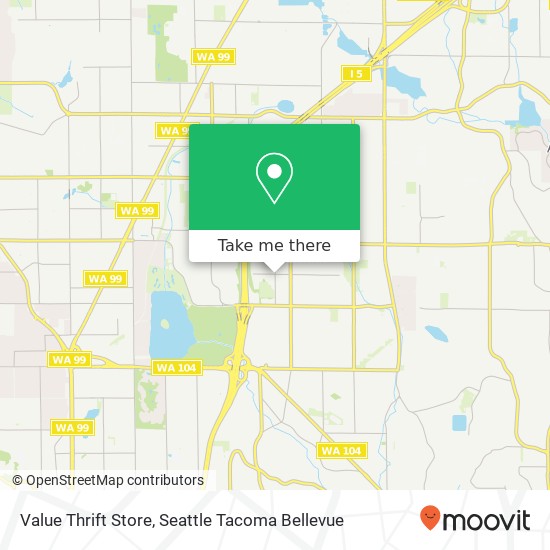 Mapa de Value Thrift Store