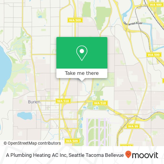 A Plumbing Heating AC Inc map