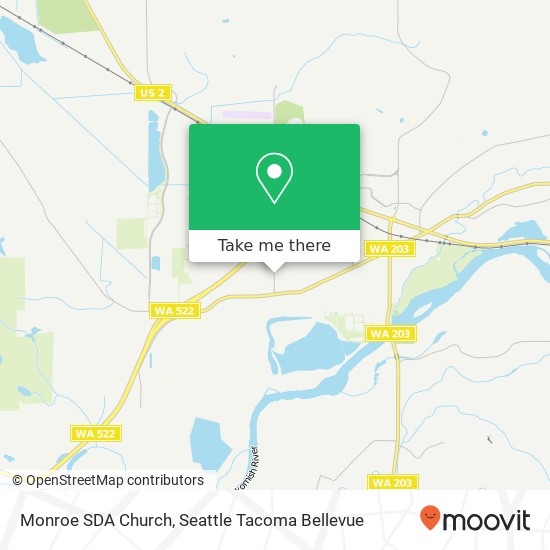 Monroe SDA Church map
