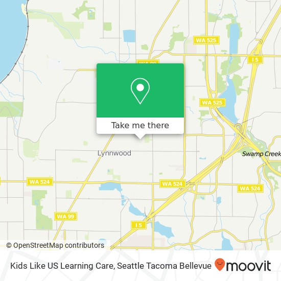 Mapa de Kids Like US Learning Care