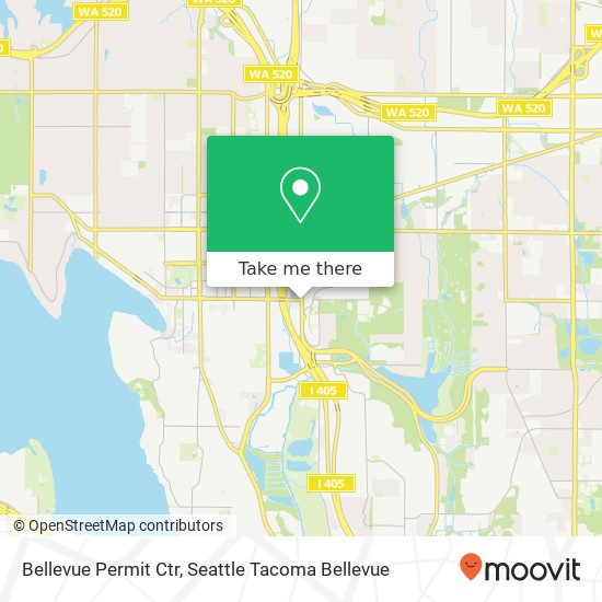 Mapa de Bellevue Permit Ctr