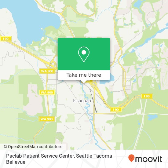 Mapa de Paclab Patient Service Center