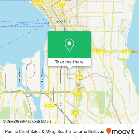 Pacific Crest Sales & Mktg map