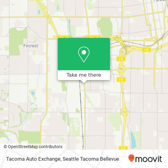 Mapa de Tacoma Auto Exchange