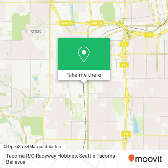 Mapa de Tacoma R/C Raceway Hobbies