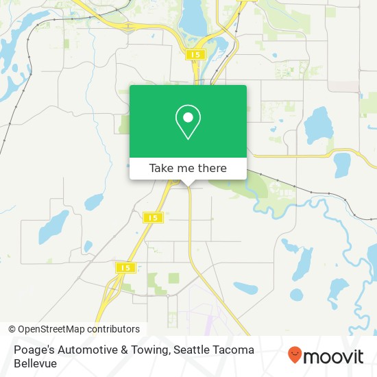 Poage's Automotive & Towing map