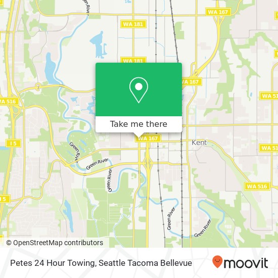 Petes 24 Hour Towing map