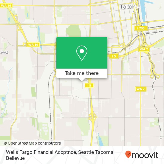 Wells Fargo Financial Accptnce map