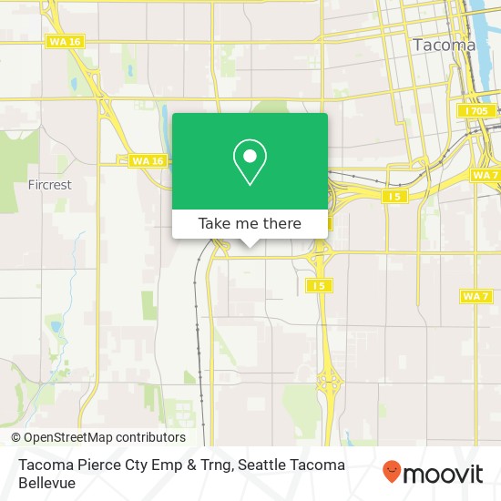 Tacoma Pierce Cty Emp & Trng map