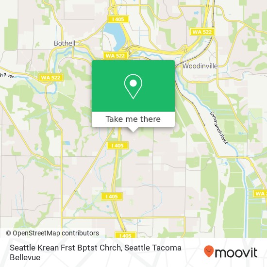 Mapa de Seattle Krean Frst Bptst Chrch